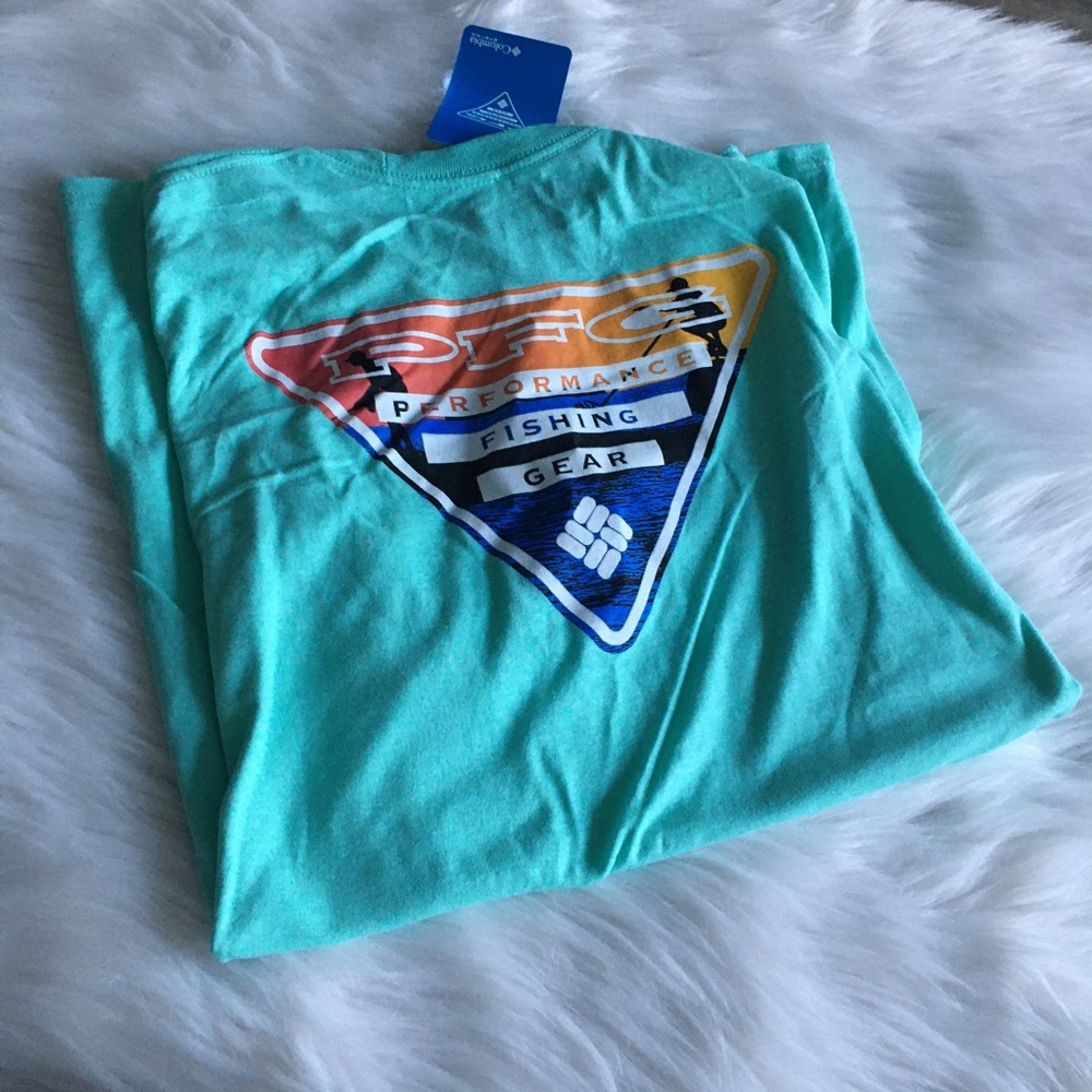Columbia tshirt pfg blue pier sunset xl